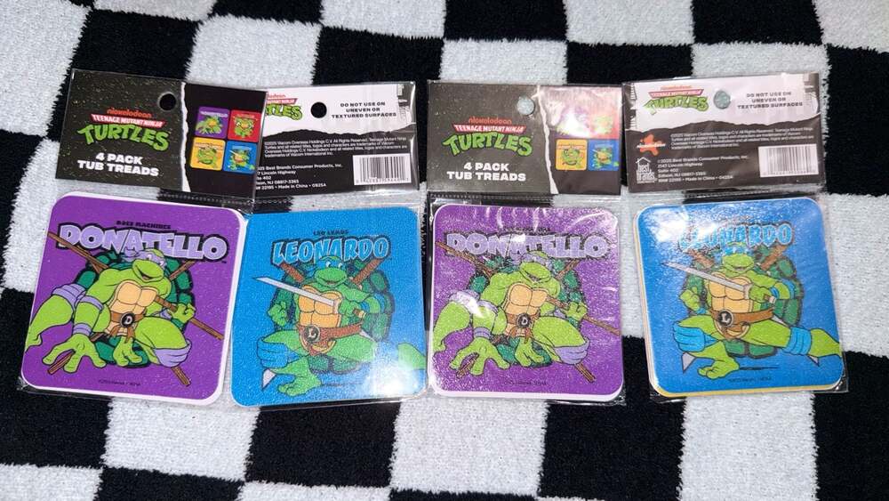 Teenage Mutant Ninja Turtles 4 Pack Bath Tub Treads